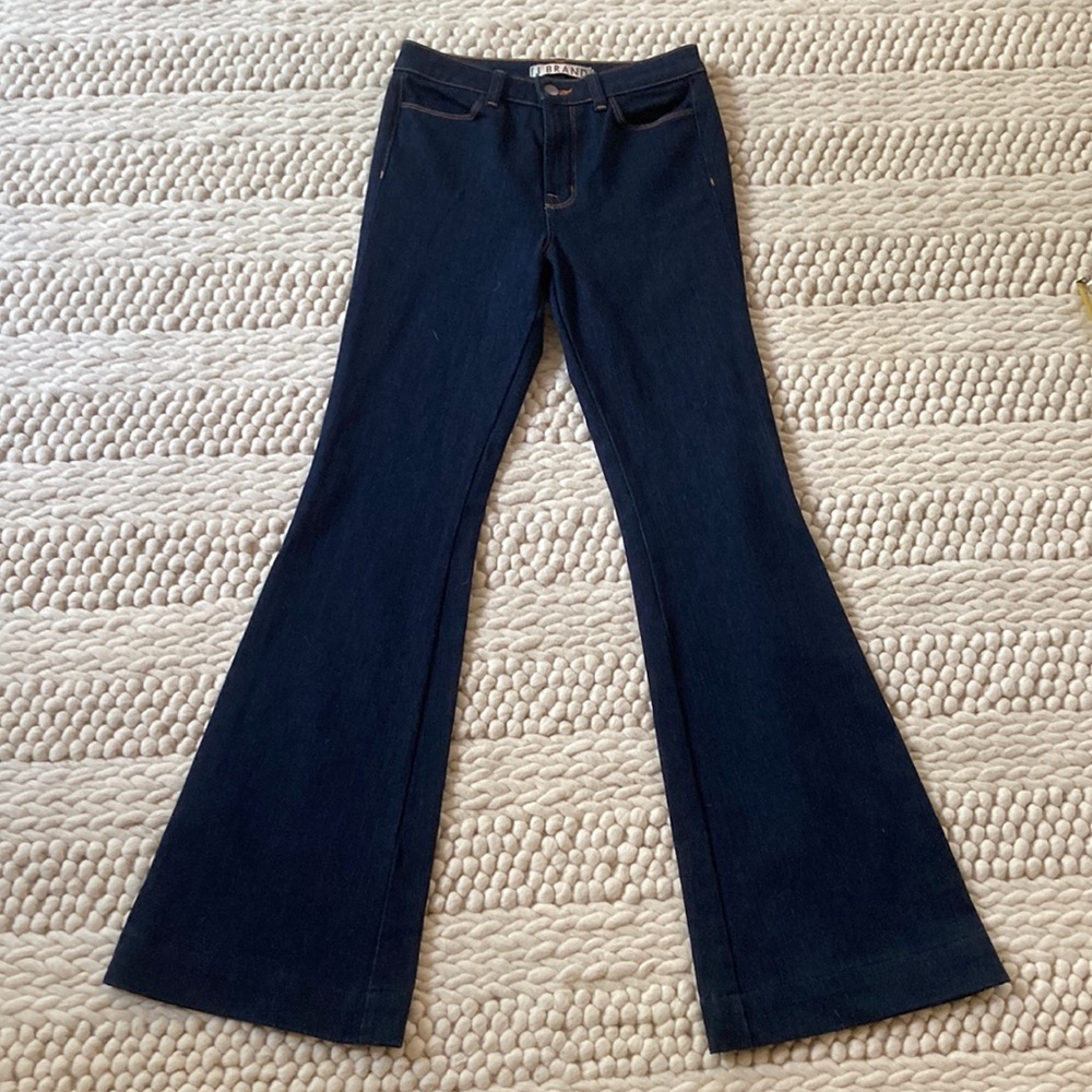 NWOT J Brand “The Doll” Flared High Rise Blue Jeans